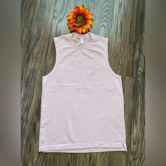 🦋B2G1🦋AMERICAN APPAREL Dusty Pink Cotton Blend Tank Top | SMALL | - Picture 7 of 8